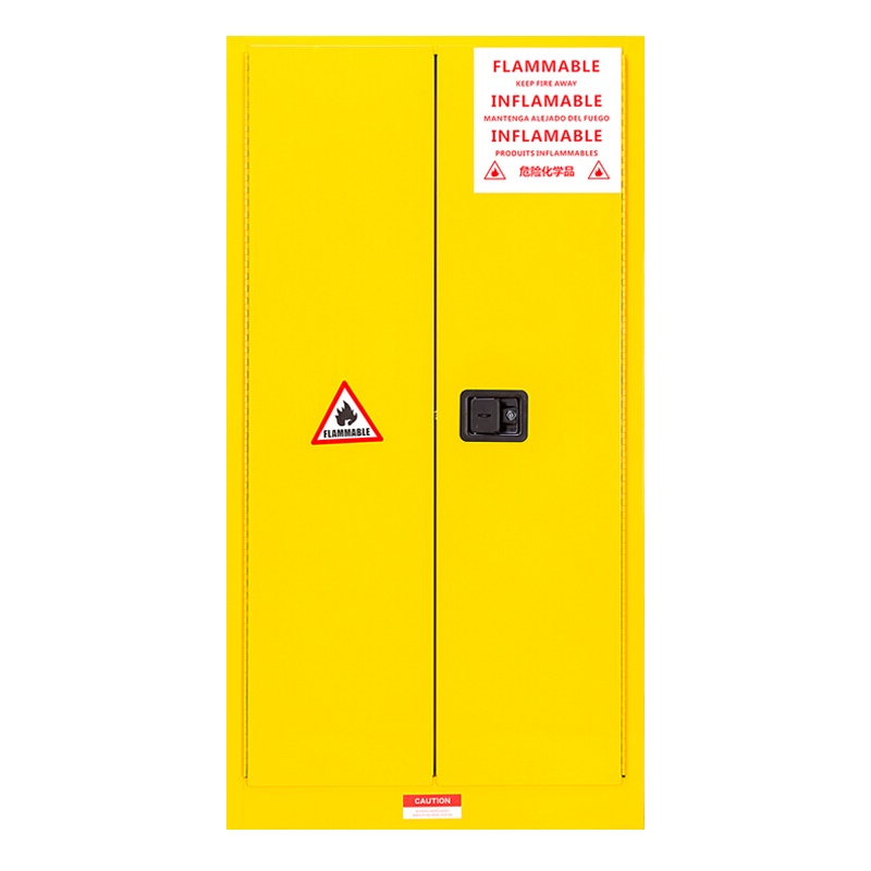 全简家具安全柜防爆柜化工厂危险品储存柜学校实验室柜化学品柜带锁危险易燃液体存储柜黄色60加仑