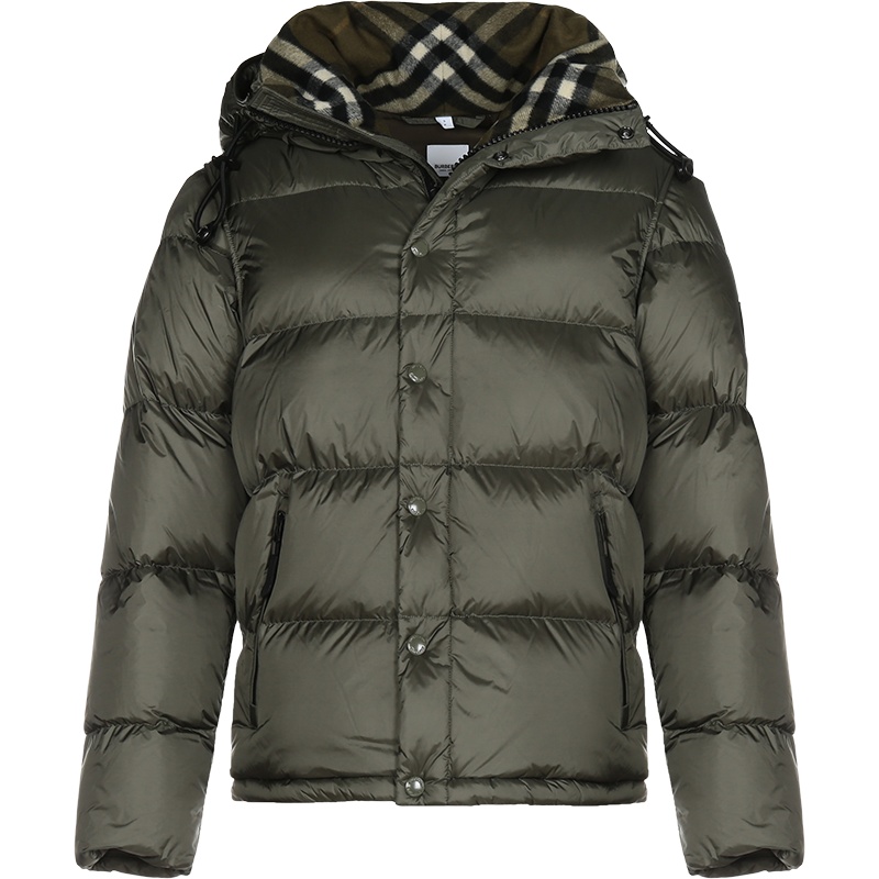 BURBERRY 博柏利 男款 聚酰胺鹅绒可拆式衣袖连帽羽绒服外套马甲 80361751