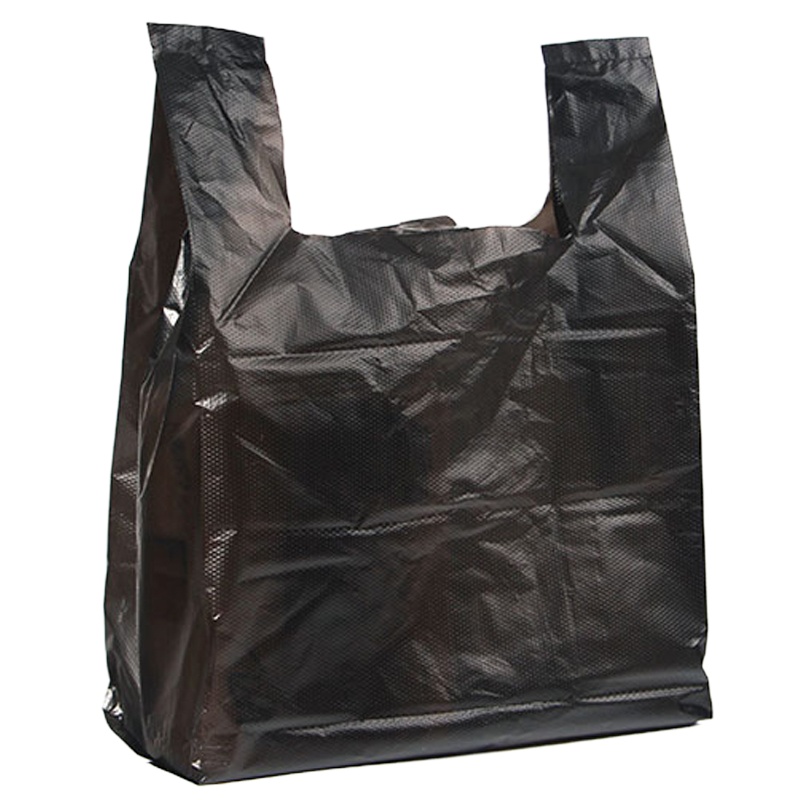 塑料袋购物袋 加厚塑料袋大号手提袋背心袋马甲袋打包袋 晒被袋子 黑色加厚65*87cm*30个