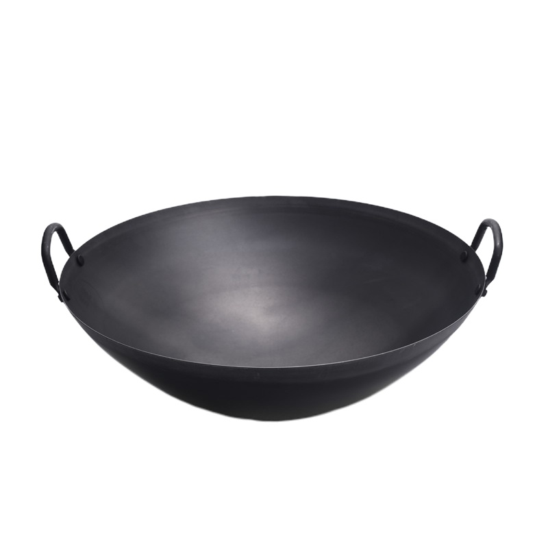 今创(jinchuang)手工铁锅双耳炒锅少油烟炒锅无涂层 不烫手熟铁锅不粘锅燃气灶电磁炉通用双耳炒锅 55cm宽