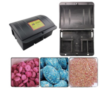 毒饵盒老鼠药盒毒鼠屋小区物业食品厂学校用塑料灭鼠器诱饵盒 8个起