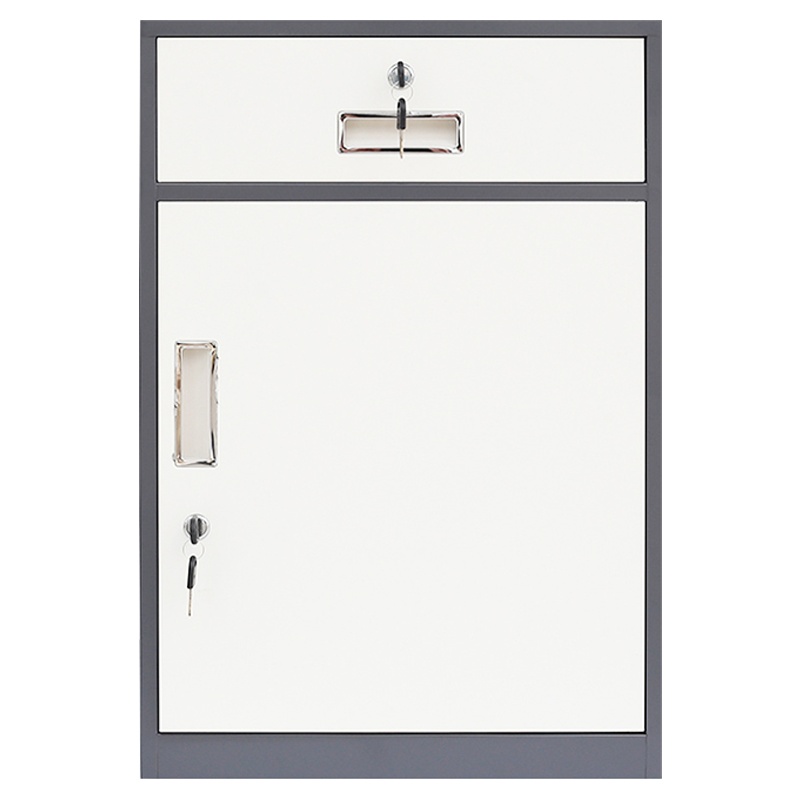 创世人 钢制矮柜 办公档案资料抽屉柜活动柜带锁储物铁皮文件柜桌下柜收纳柜 一斗一门