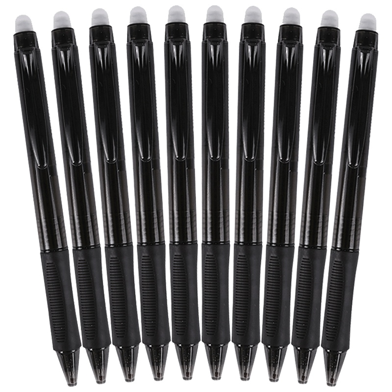 晨光(M&G)3204按动可擦中性笔10支/盒 0.5mm 热可擦笔 黑水笔 摩擦笔 水性笔 写字笔 学生笔