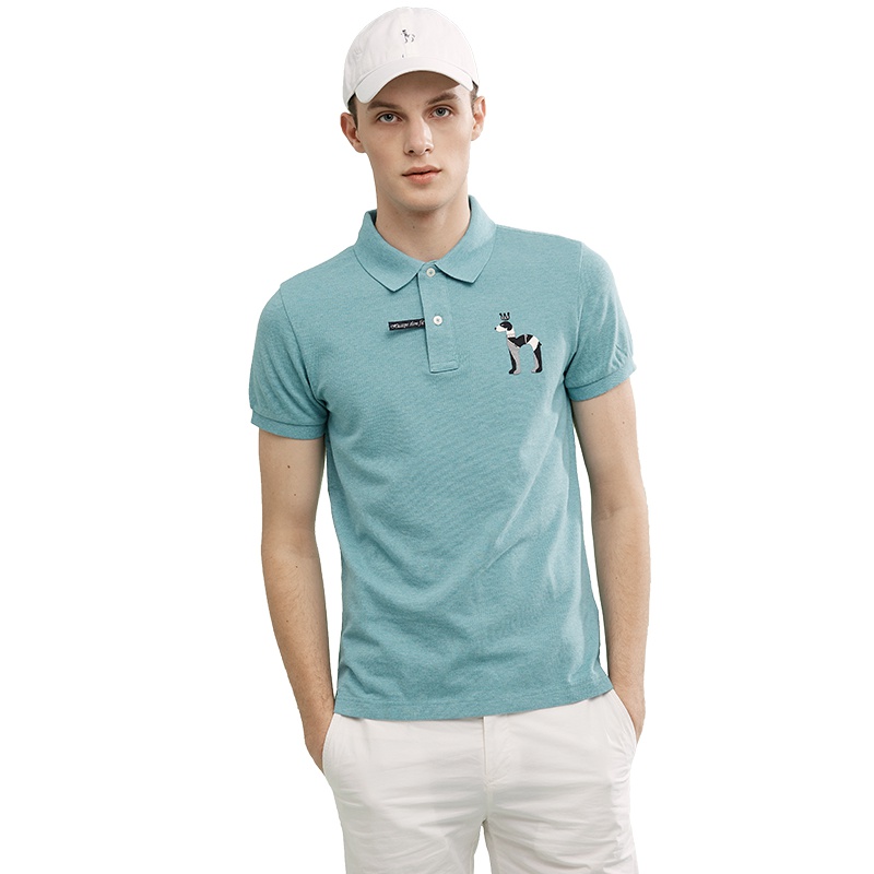 哈吉斯HAZZYS 夏季新款T恤衫男简约百搭时尚短袖POLO衫