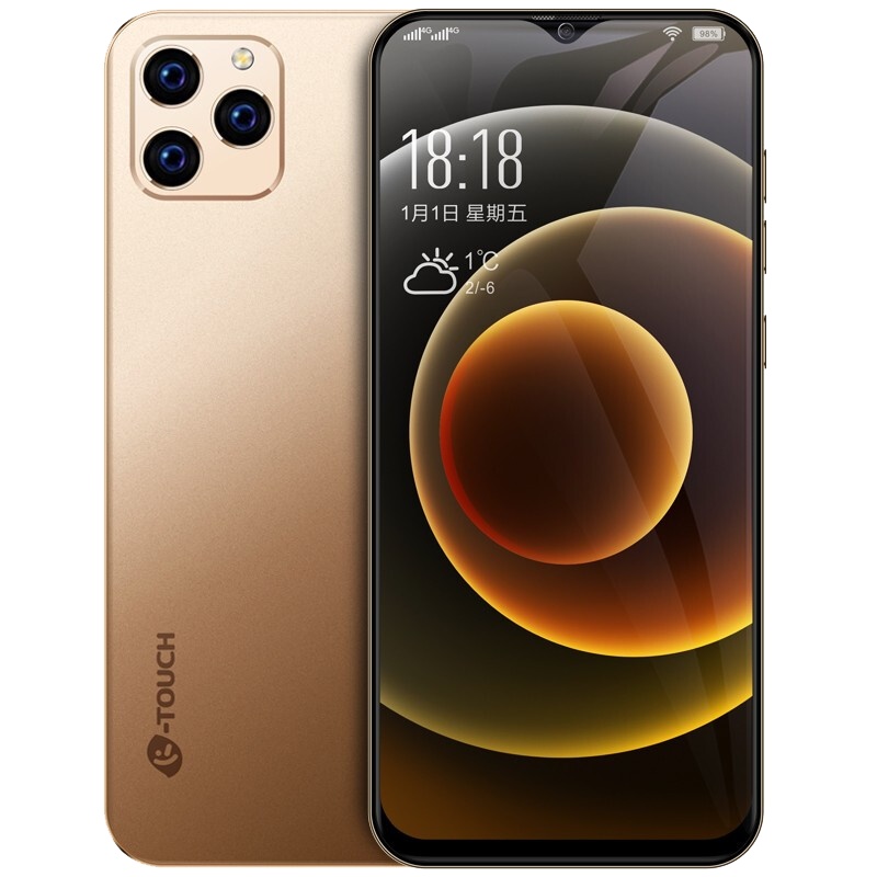 天语（K-TOUCH)T12Pro 智能手机 流光玻璃 八核6.5英寸水滴全面屏4G全网通 晨曦金 8GB+128GB