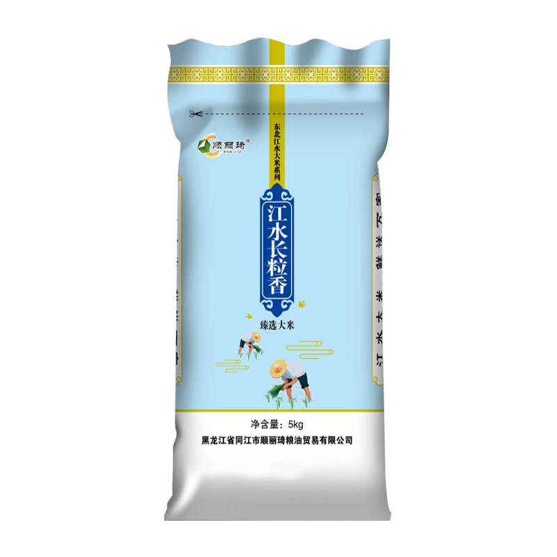 黑龙江江水灌溉东北大米顺丽琦江水大米长粒香编织袋5kg
