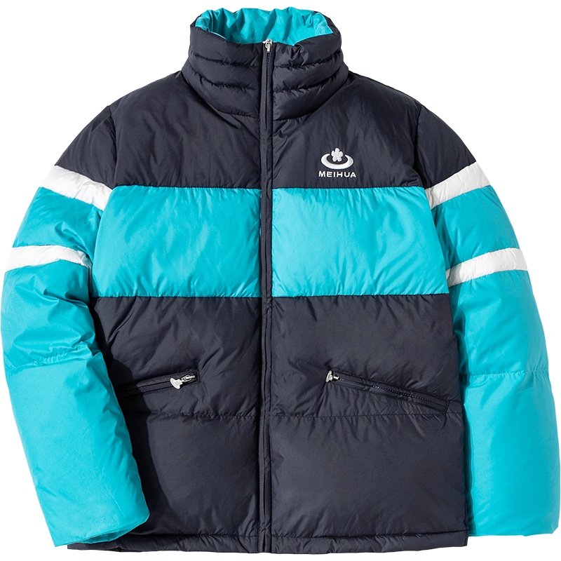 【梅花系列】森马短款羽绒服男冬装2019潮牌宽松拼接学生外套