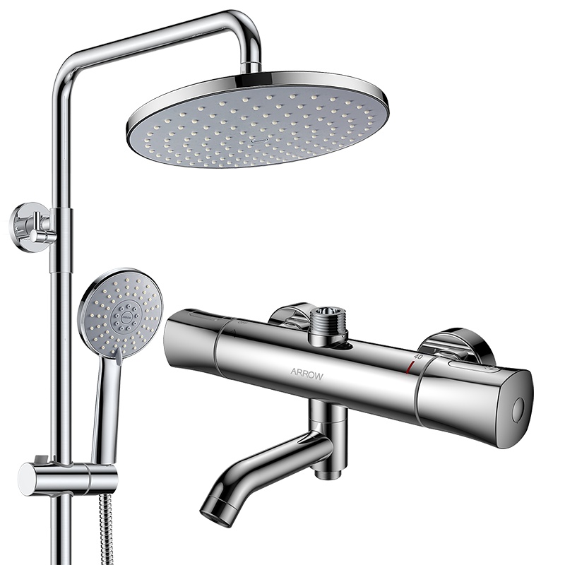 箭牌卫浴(ARROW)卫浴花洒 智能恒温淋浴套装 增压淋浴喷头 增压可升降淋浴花洒套装AE3471SH