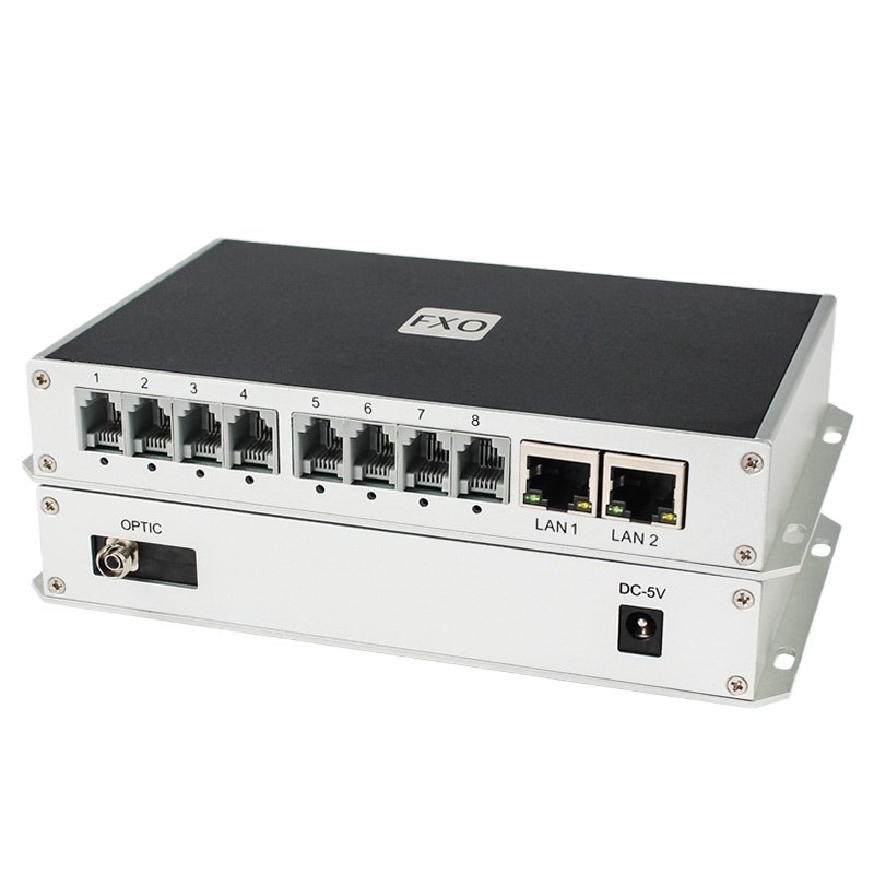 电话光端机8路电话+2路百兆网络PCM语音音频对讲电话收发器光纤传输器FC接口