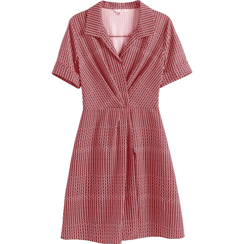 欧莎法式复古雪纺连衣裙女夏2019新款收腰法国小众桔梗裙子气质