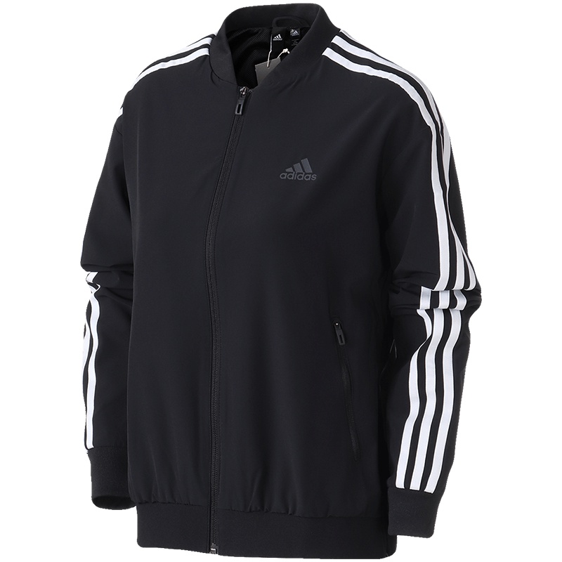 【自营】adidas阿迪达斯女子夹克外套飞行领休闲运动服DM5342 M DM5342黑