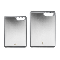 日本泰福高（TAFUCO）304不锈钢双面砧板切菜板 塑料防滑案板 蔬菜水果家用案板不开裂揉面擀面板-420*310mm