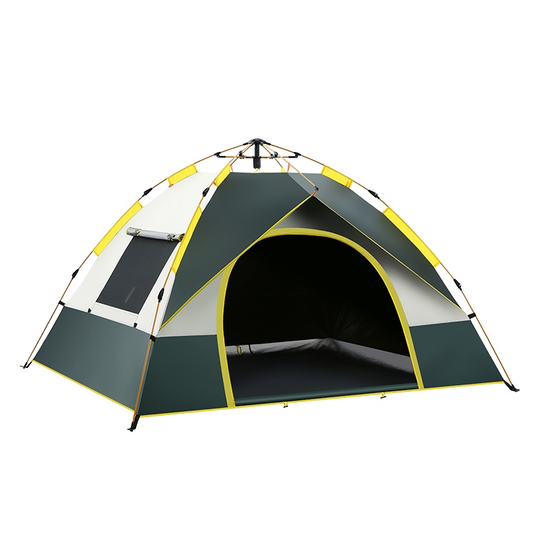 采帆帐篷户外便携式野营加厚防雨全自动速开露营装备野餐野外自动弹开3-4人旅行装备用品