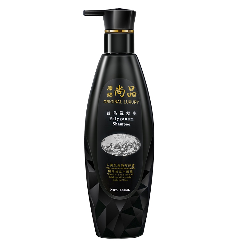 原始尚品 无硅油首乌洗发水改善枯黄乌黑浓密激活毛囊200ML洗发露