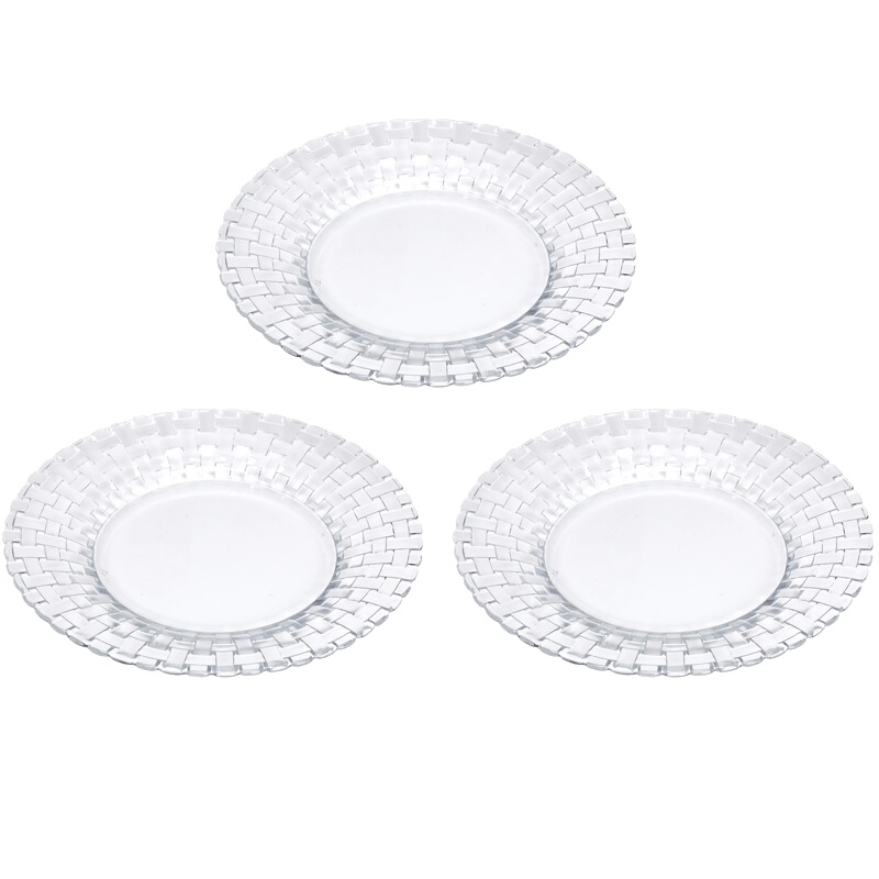 青苹果 洛斯玻璃果盘3件套 EQ3002-3 3只装