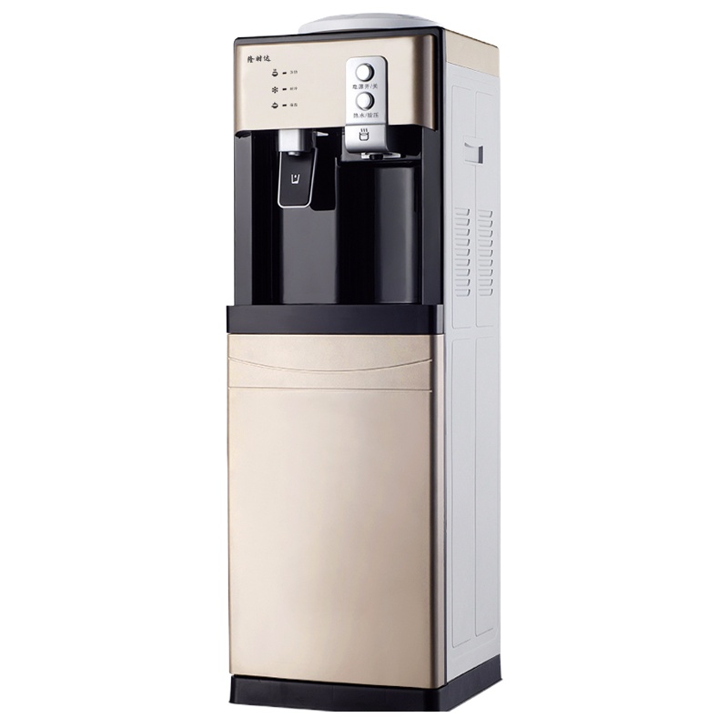 纳丽雅(Naliya)饮水机家用立式小型冷热迷你办公室节能双制冷智能热水机 新款香槟金(无门) 冰温热