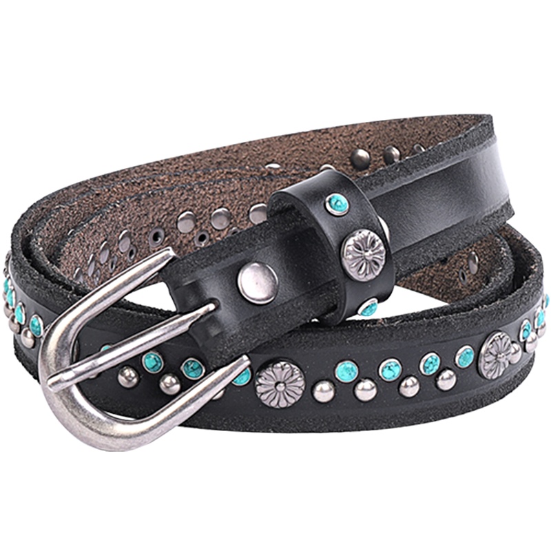 都宝路(dubaolu) 2020新款简约复古民族风钉珠女式腰带