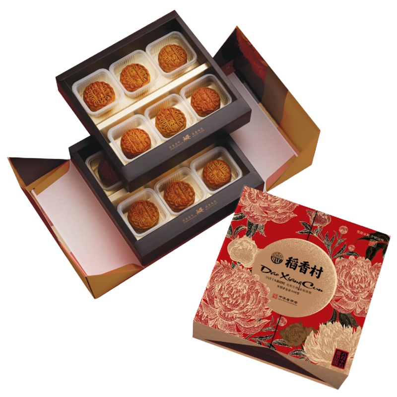 稻香村 中秋节月饼 喜庆团圆600g 蛋黄莲蓉玫瑰豆沙五仁