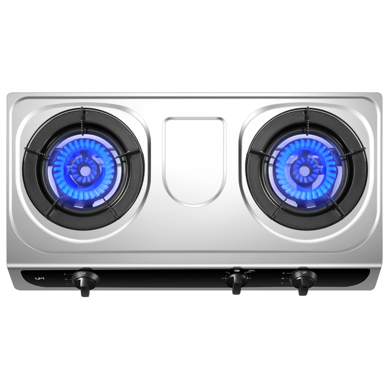优盟(UM)JZT-UZ249L燃气灶天然气灶具煤气灶双灶台式4.2KW大火力煤气炉灶台不锈钢0秒打火款（天然气）