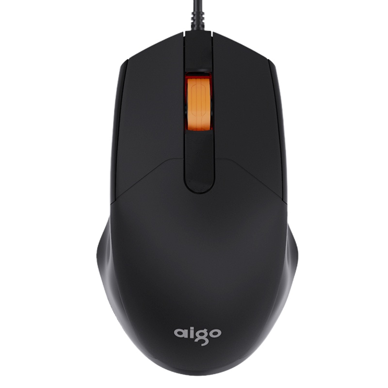 爱国者 (AIGO) 有线安静无声USB电脑办公家用鼠标 M100 黑色