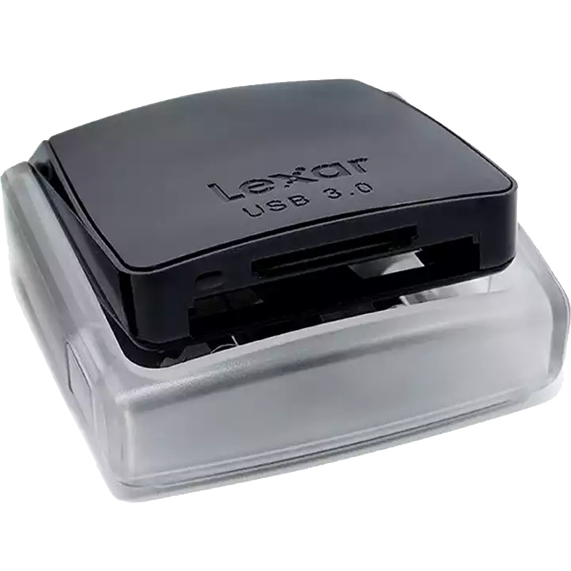 雷克沙(Lexar)2合1专业版双卡槽读卡器USB 3.0高速读取 高达500MB/s 支持SD卡CF卡