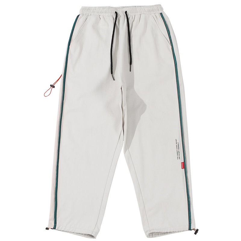 [直营]木林森(MULINSEN)春夏新款休闲运动裤子女拼接裤脚可调显瘦阔腿裤