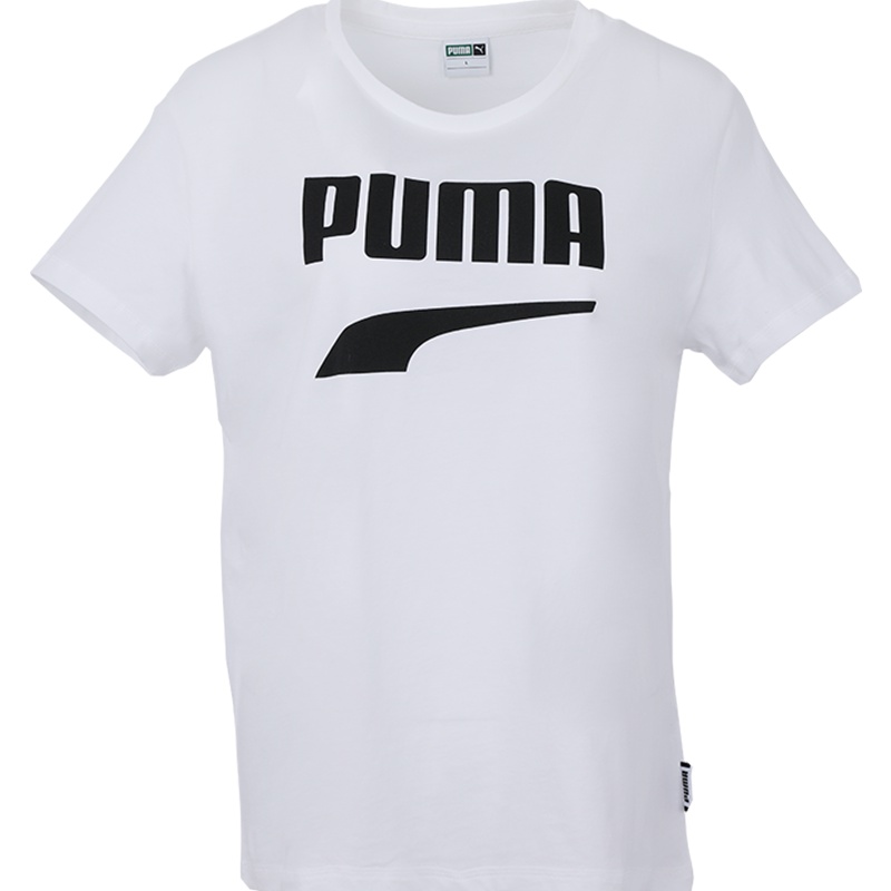 PUMA彪马女装运动休闲宽松圆领透气短袖T恤579100-02