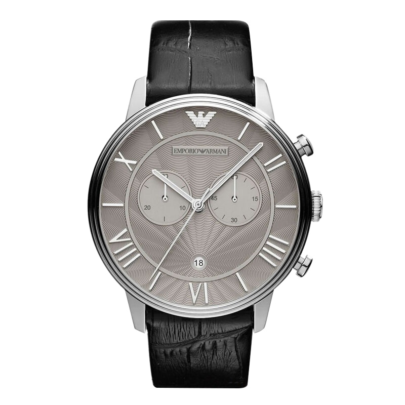 阿玛尼(ARMANI)手表男士表 休闲商务防水石英简约款 AR1615 黑色