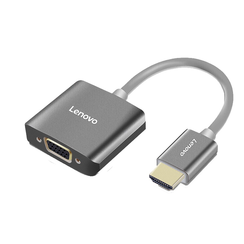 联想原装hdmi转vga线带音频供电接口笔记本电脑投影仪连接线转换器台式机顶盒电视显示器高清 线视频转接头