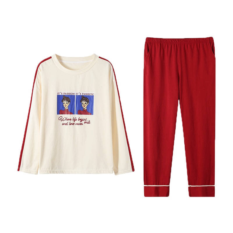 MiiOW/猫人猫人家居服套装女（格纹女孩+时尚女郎+番茄开衫）