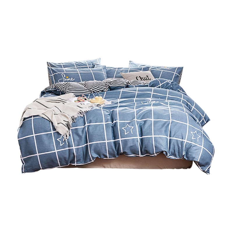 凯诗风尚(CHARSON) 全棉四件套 简约大气斜纹床上用品单双人床单被套四件套1.5m/1.8m床 200*230cm