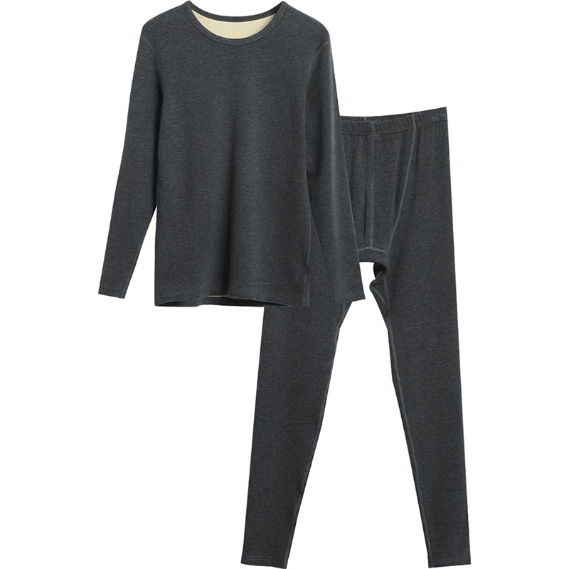 红豆居家柔软亲肤弹性贴身居家套装男女情侣秋衣秋裤套装