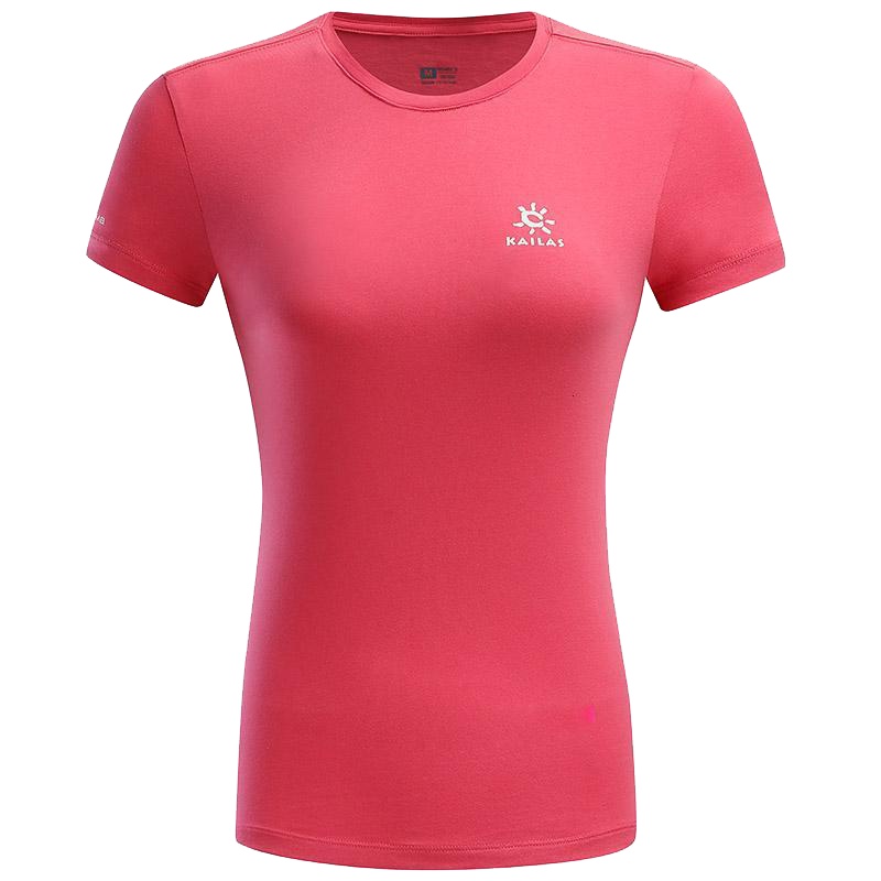 凯乐石KAILAS 户外运动跑步T恤女 LOGO弹力柔软透气圆领短袖棉T恤打底衫