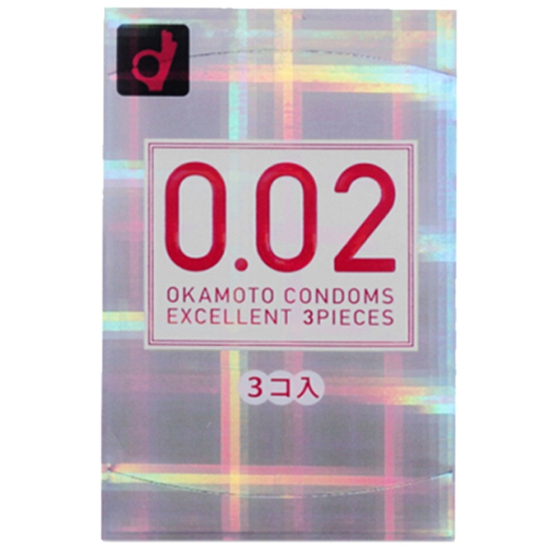 [冈本低价清货]okamoto 冈本/岡本 0.02EX超薄避孕套 3个/盒 日本进口 超薄款