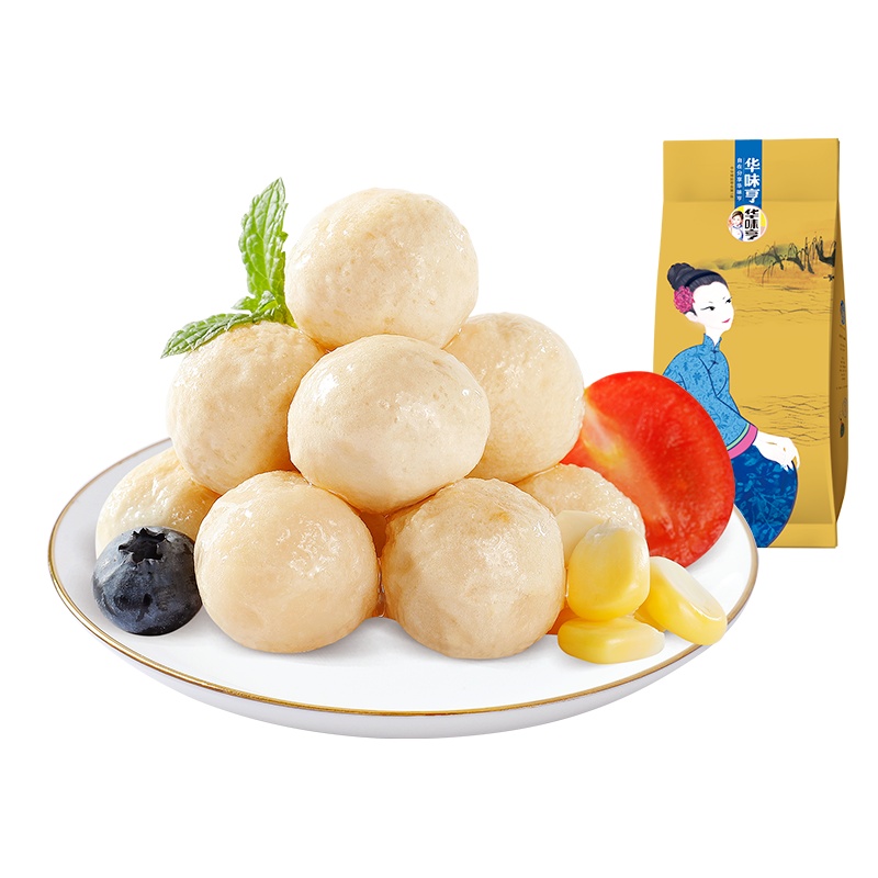 华味亨 原味鸡肉丸60gx2袋 开袋即食休闲零食小吃 健康代餐