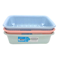 茶花 沥水篮厨房沥水架塑料碗碟架晾碗架餐具架筛篮滴水碗架 0523
