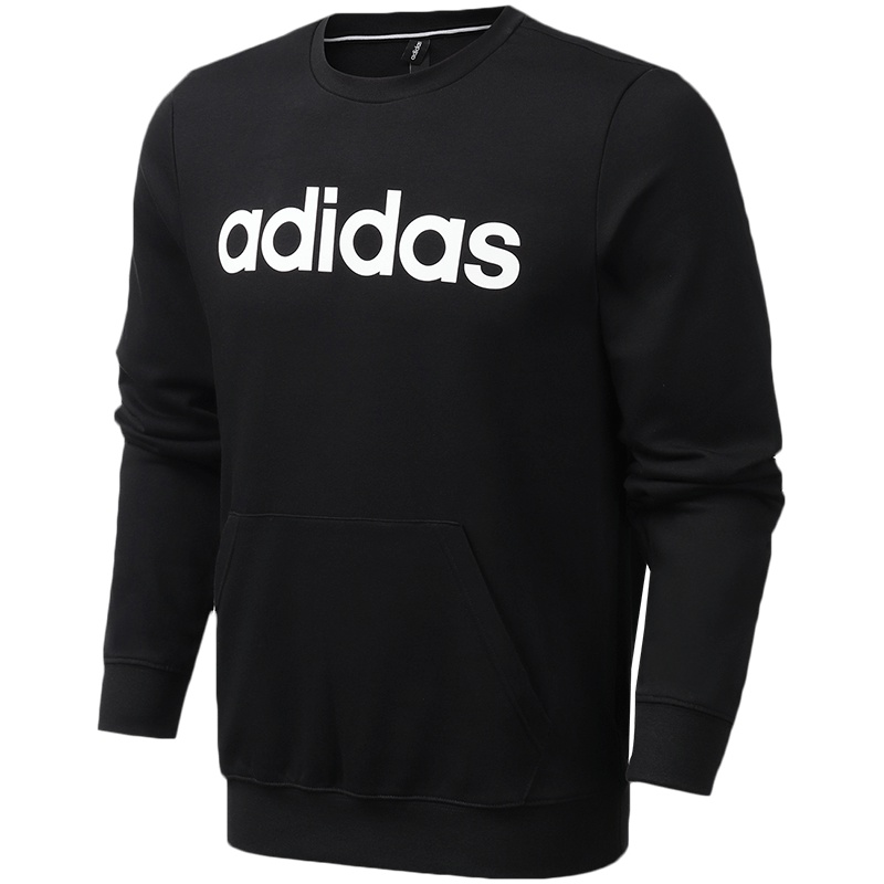 adidas阿迪达斯NEO男装logo款运动服休闲长袖套头衫圆领卫衣EI4708