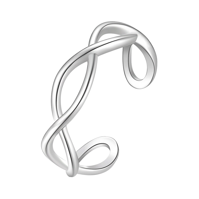 DTOTO 欧美极简气质指环S925纯银女戒指