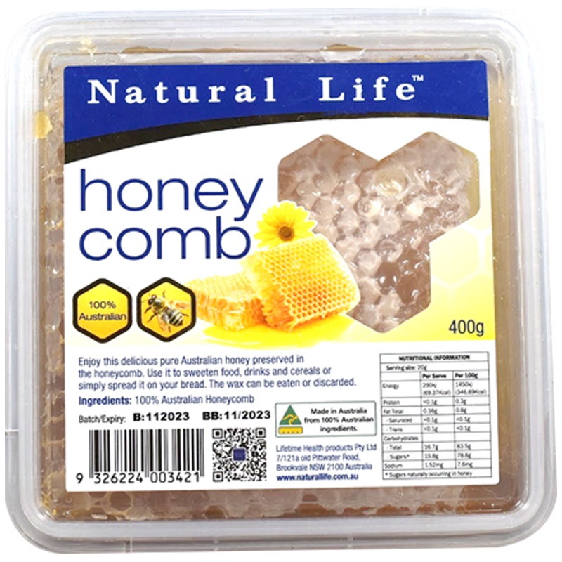 Natural Life 优然澳蜜 澳洲野生蜂巢蜜 蜂蜜400g