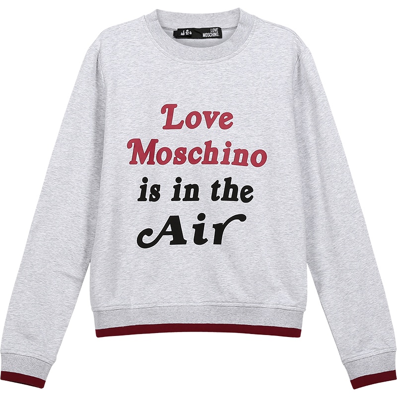 LOVE MOSCHINO "爱"莫斯奇诺 女士 棉质圆领长袖卫衣运动衫 W6302 11 E1958