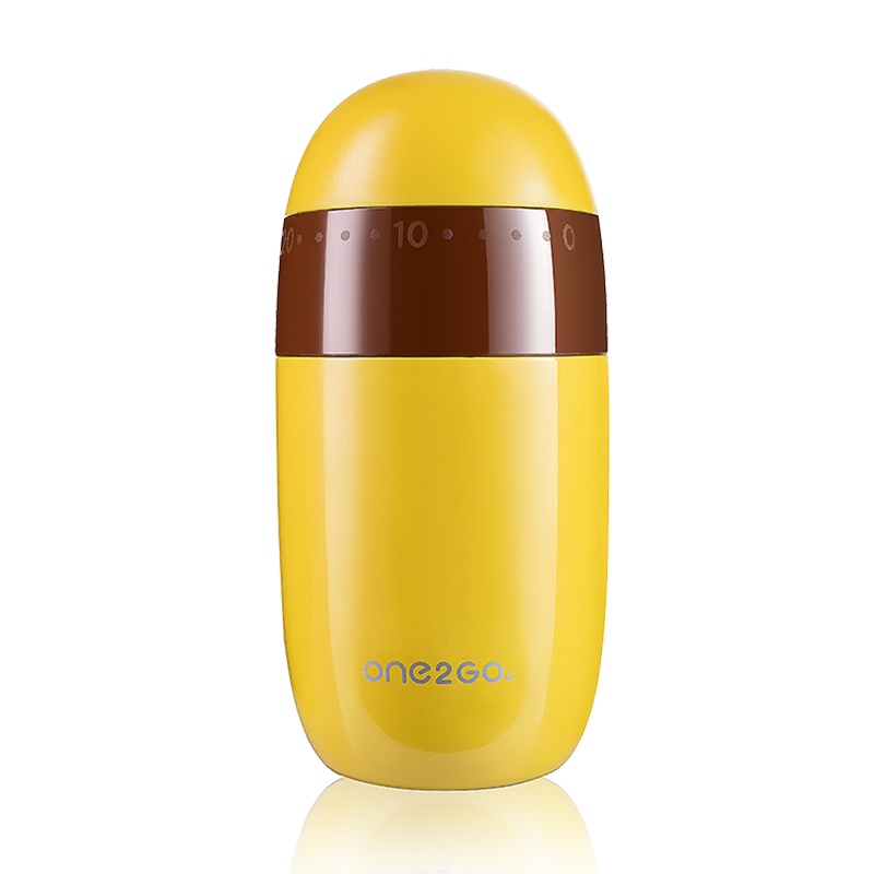 ONE2GO304不锈钢焖蛋杯保温杯闷烧壶罐 350ml 黄色