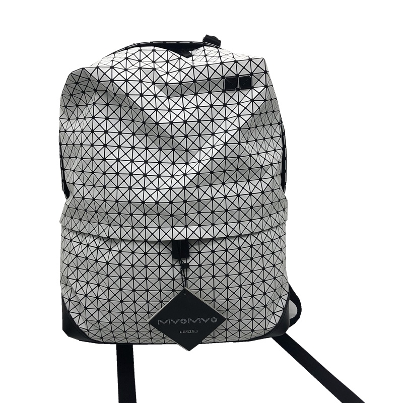 菱格三宅世家(MVO MVO LGSZSJ) 新款 菱格几何外形设计简单超大容量的双肩包背包登山包男女款
