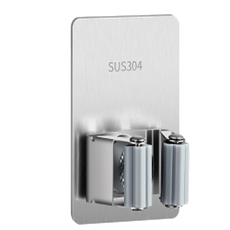 拖把夹 304不锈钢拖把架 卫生间置物架 浴室免打孔拖把挂钩 厨房扫把架 1只装