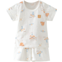 童泰(TONGTAI)夏季婴儿衣服男女宝宝3-18个月家居纯棉轻薄短袖上衣裤子套装儿童套装