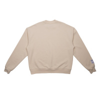 WAOK基础款复古破洞圆领卫衣纯色简约风纯棉宽松百搭卫衣男女款