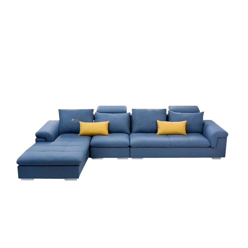 依丽兰家具 现代时尚布艺沙发组合 客厅贵妃沙发