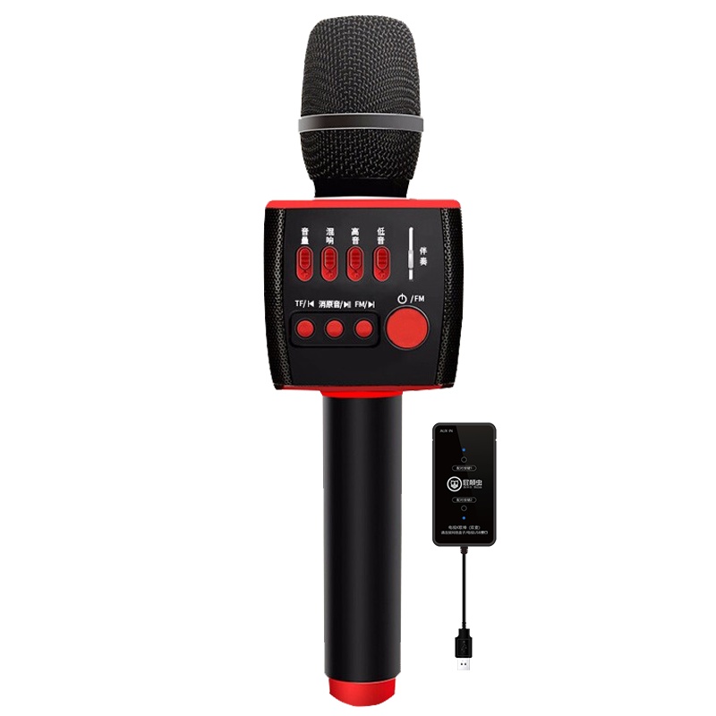屁颠虫X35话筒音响一体麦克风全民K歌录歌无线蓝牙电视卡拉OK通用掌上ktv家用户外儿童手持唱吧全能麦 黑色+电视棒