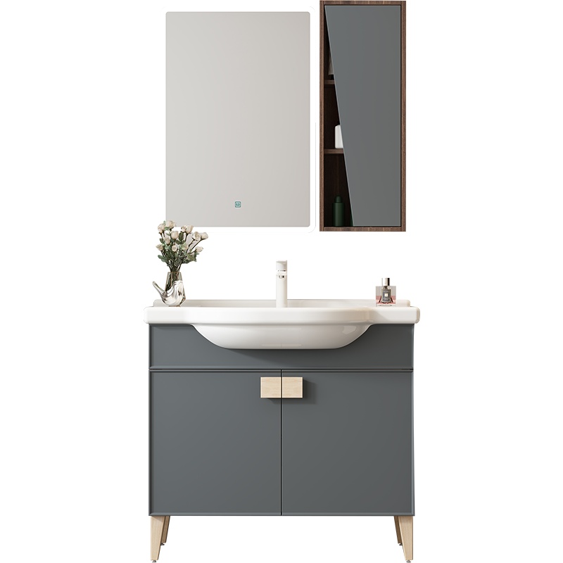 心海伽蓝北欧浴室柜简约轻奢浴室柜组合星空蓝挂墙式洗手盆柜吊柜洗漱台