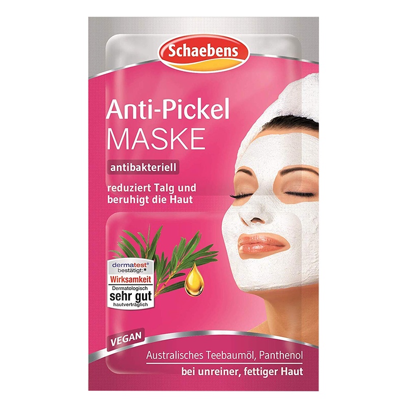 德国进口 雪本诗Schaebens净痘面膜 茶树精油减少黑头粉刺控油平衡