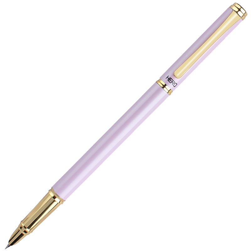 HERO/英雄平价钢笔1302D优握正姿练字0.38特细 三年级小学生钢笔书法专用钢笔可换墨囊节日礼物送礼纯蓝墨水女生用